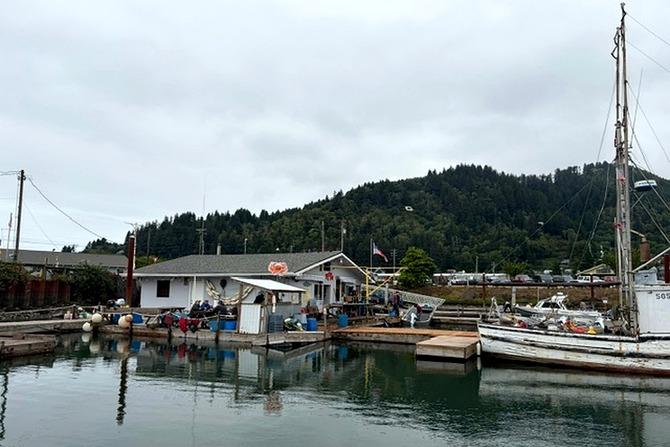 Garibaldi Marina and docks on Tillamook Bay in Garibaldi, Oregon